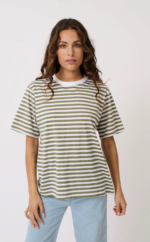 CARTEL AND WILLOW Sophie Tee Palm Stripe