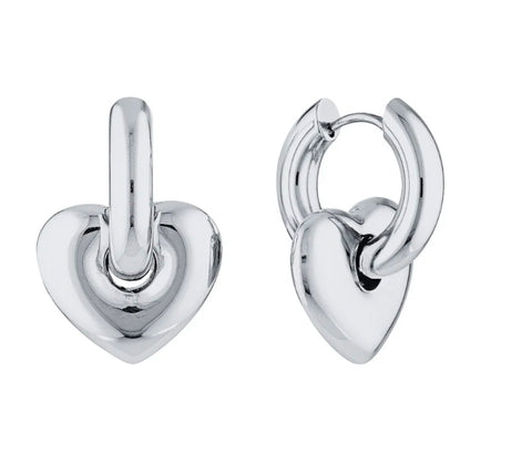 GIMME Lisa Puffy Heart Earring Silver