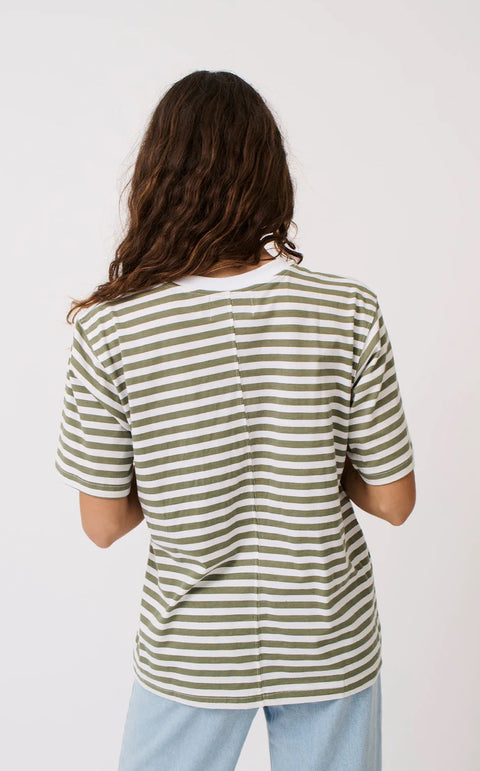 CARTEL AND WILLOW Sophie Tee Palm Stripe