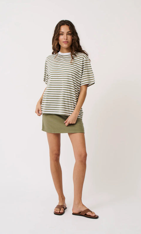 CARTEL AND WILLOW Sophie Tee Palm Stripe