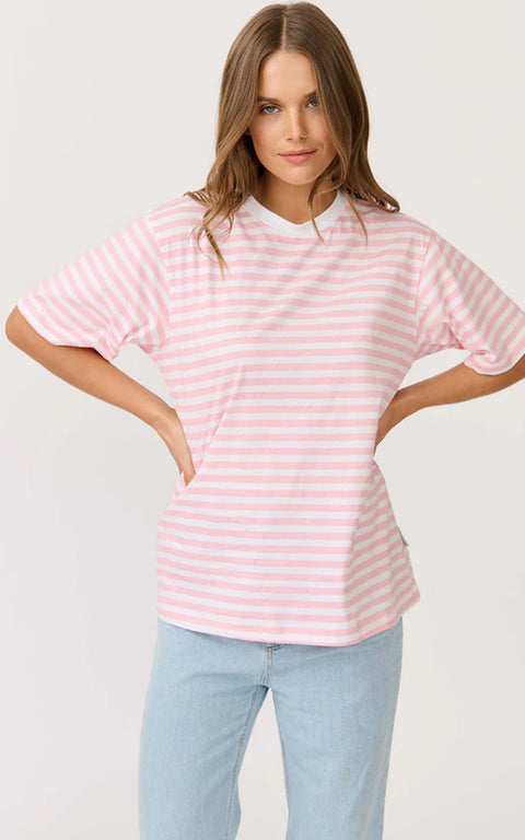 CARTEL AND WILLOW Sophie Tee Bubblegum Stripe