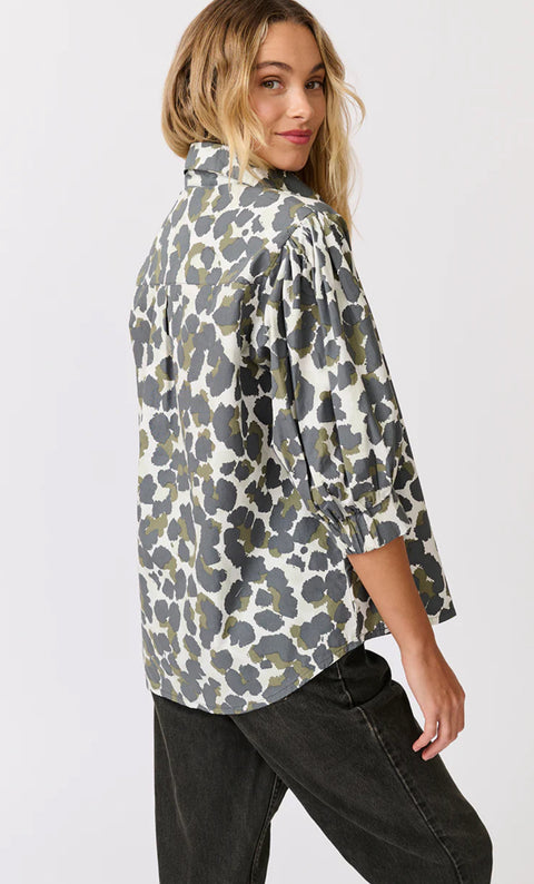 CARTEL AND WILLOW Jaime Top Khaki Leopard