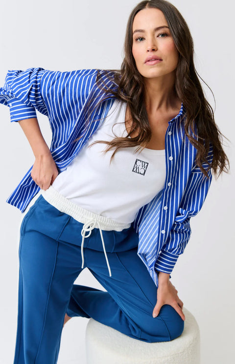 CARTEL AND WILLOW Lottie Pant Navy/White