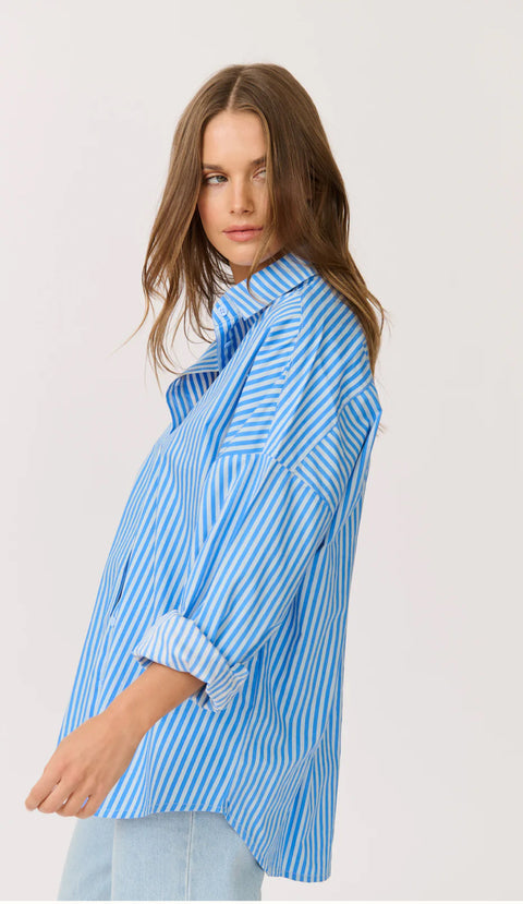 CARTEL AND WILLOW Tammy Shirt Ocean Stripe