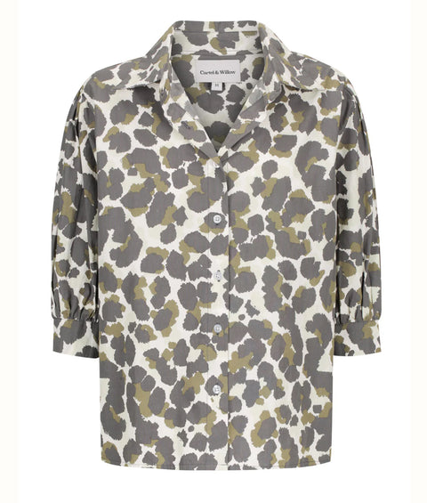 CARTEL AND WILLOW Jaime Top Khaki Leopard