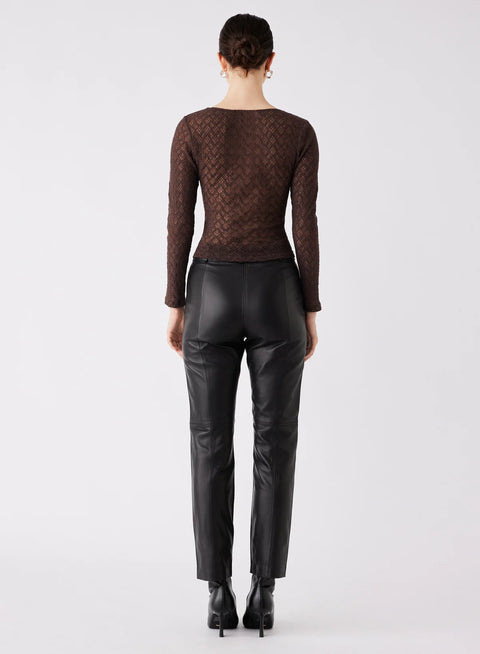 ESMAEE Exile Lace Top Chocolate