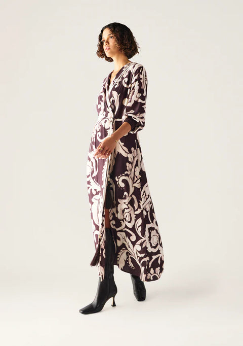 MOS THE LABEL Seraphine Maxi Wrap Dress