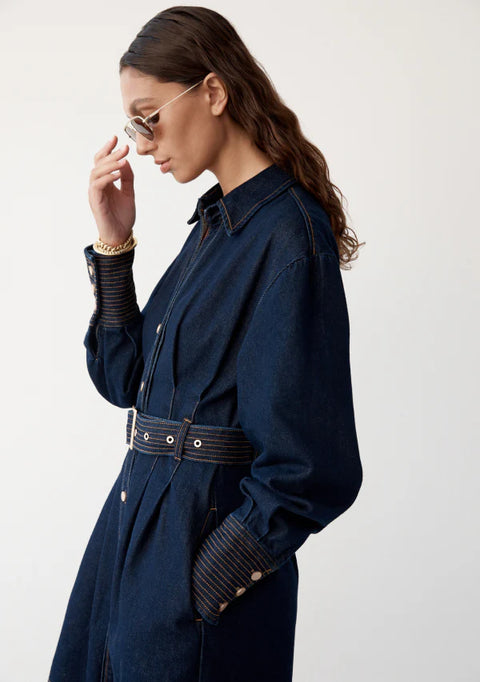 MOS The Label Sia Denim Mini Dress Denim