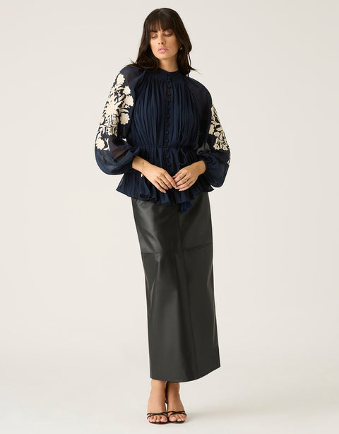 MOS The Label Willow Pleat Blouse