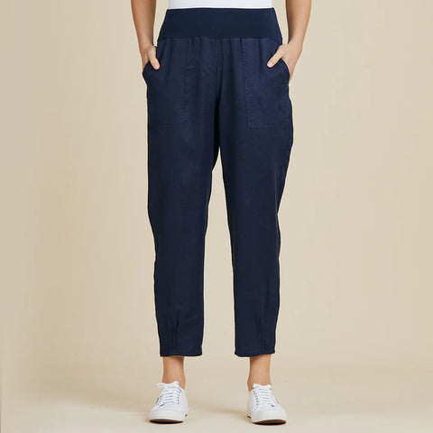 GORDON SMITH Sarah Linen Pant Navy