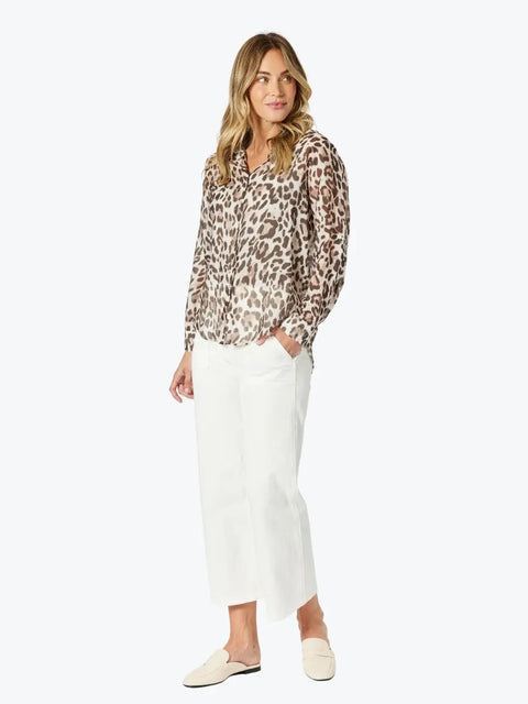 GORDON SMITH On Safari Shirt Leopard Print
