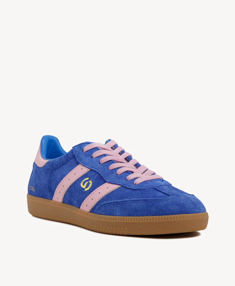 GOODSOLE Parallel Cobalt Blue Soft Suede/Pink Leather