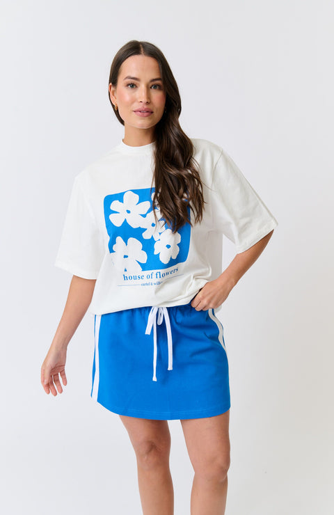 CARTEL AND WILLOW Milana Mini Skirt Cobalt