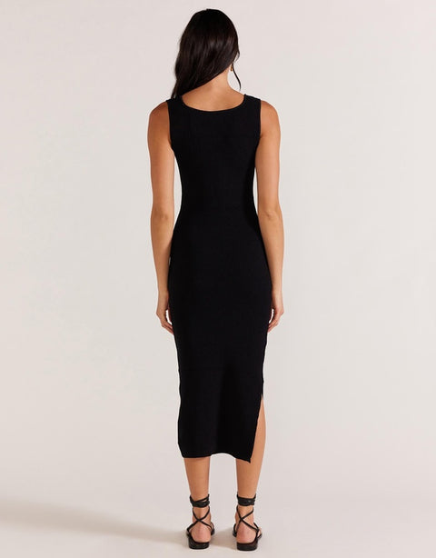 STAPLE THE LABEL Lexie Reversible Midi Dress - Black