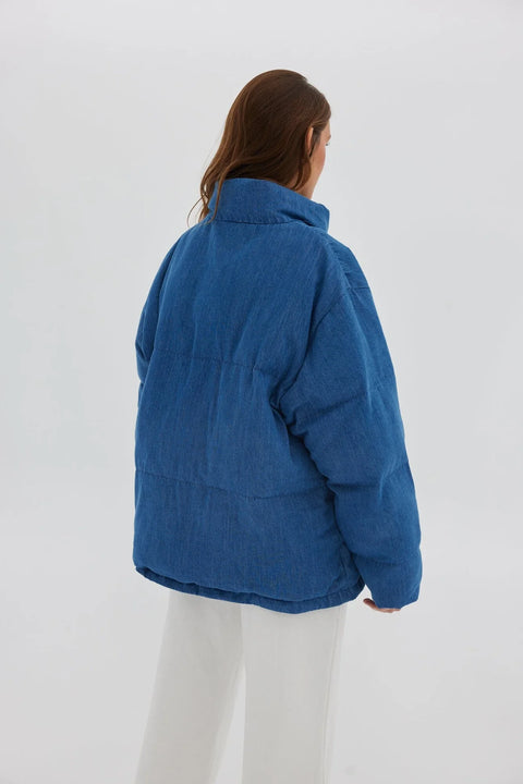 TOAST SOCIETY Denim Puffer - Denim Blue