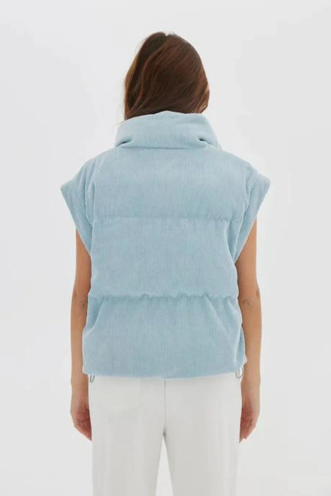 TOAST SOCIETY Corduroy Puffer Vest - Baby Blue