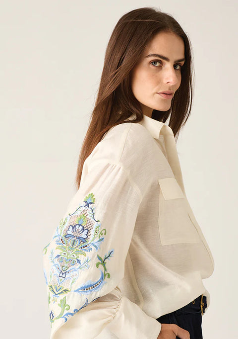 MOS THE LABEL Marcela Embroidery Blouse