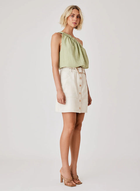 ESMAEE Kokomo Denim Skirt Ivory