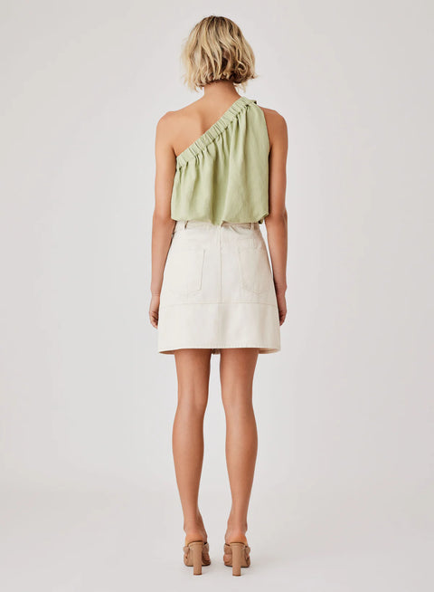 ESMAEE Kokomo Denim Skirt Ivory