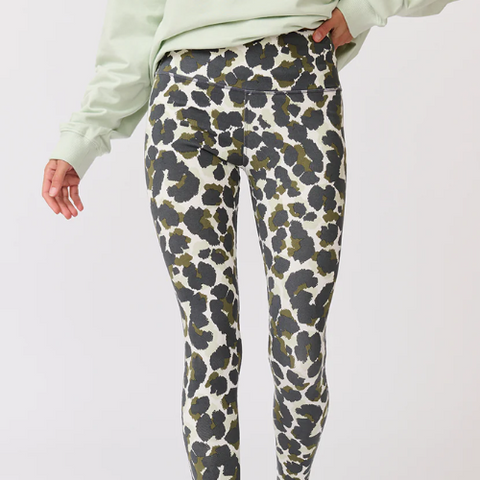 CARTEL AND WILLOW Pixie Legging Khaki Leopard