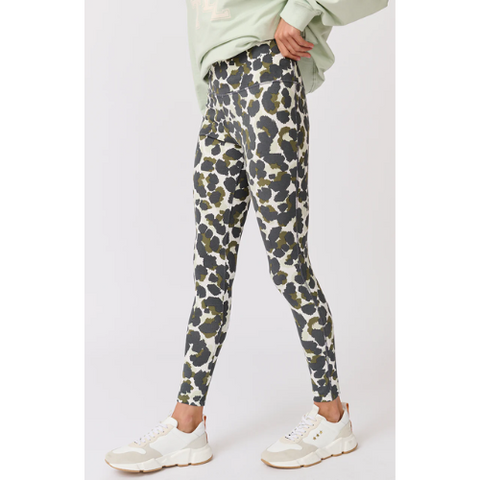 CARTEL AND WILLOW Pixie Legging Khaki Leopard