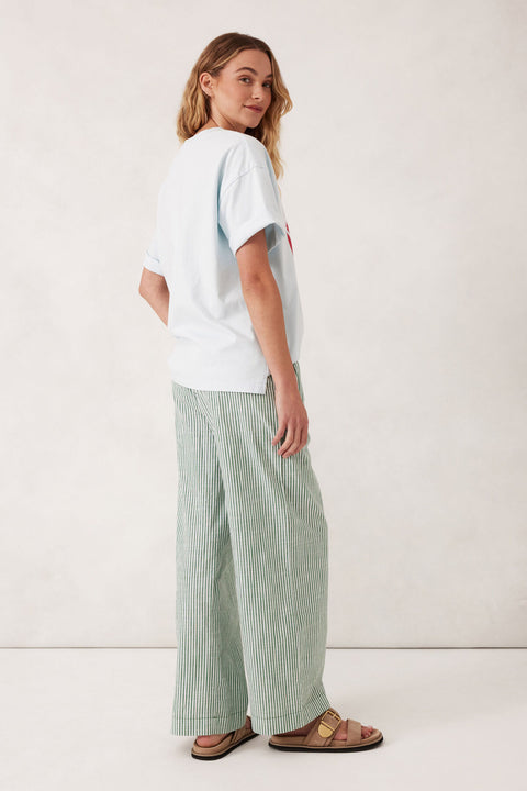 CERES LIFE Lounge Pant Winter Green Bright White Stripe