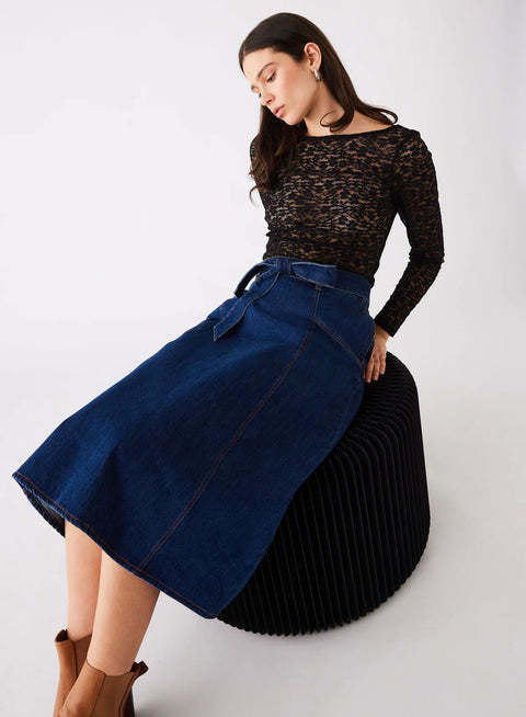 ESMAEE Roam Denim Skirt Denim