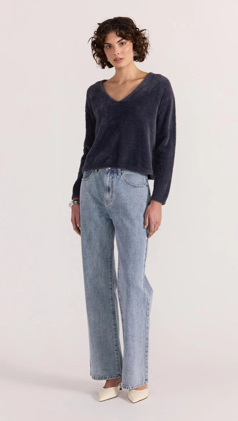 STAPLE THE LABEL Ember Fluffy Knit Slate