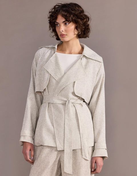 STAPLE THE LABEL Lucielle Crop Trench Coat