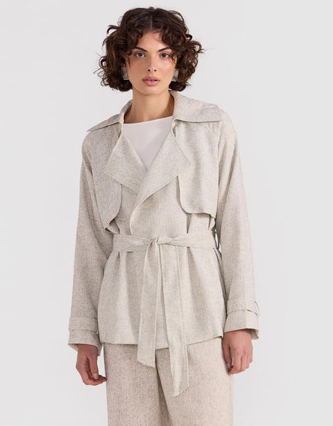 STAPLE THE LABEL Lucielle Crop Trench Coat