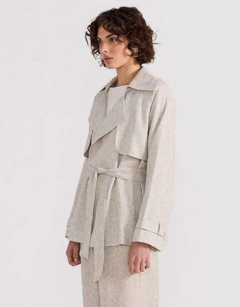 STAPLE THE LABEL Lucielle Crop Trench Coat