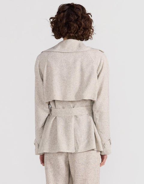 STAPLE THE LABEL Lucielle Crop Trench Coat
