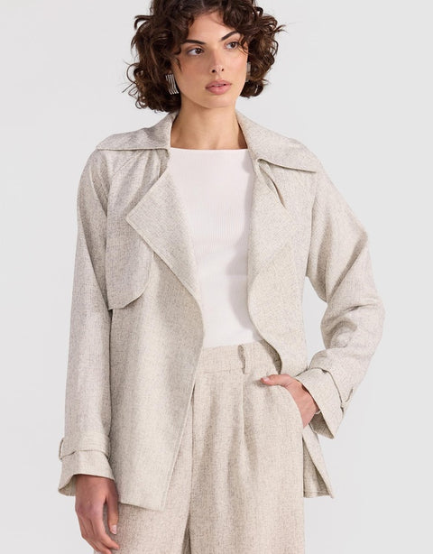 STAPLE THE LABEL Lucielle Crop Trench Coat