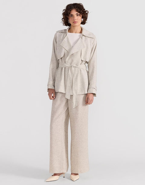 STAPLE THE LABEL Lucielle Crop Trench Coat