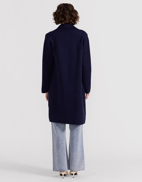 STAPLE THR LABEL Hunter Coatigan Navy