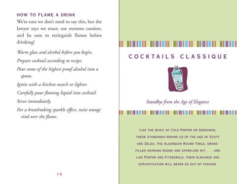 Peter Pauper Cocktails Classique Book