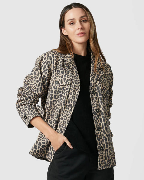 WALNUT MELBOURNE Berlin Jacket Leopard  WALNUT MELBOURNE  Klou Boutique