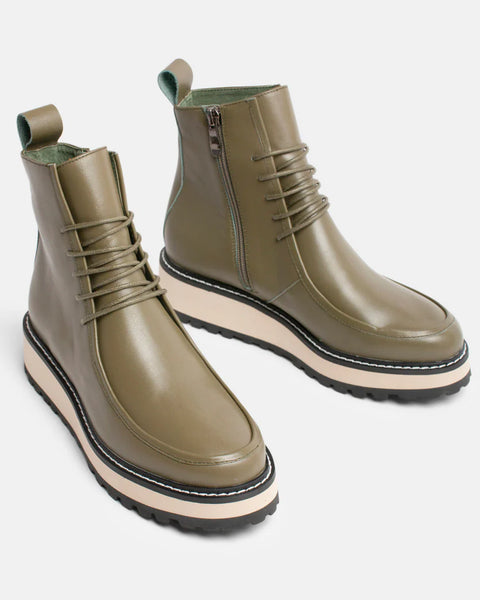 WALNUT MELBOURNE Jovie Leather Boot Olive  WALNUT MELBOURNE  Klou Boutique