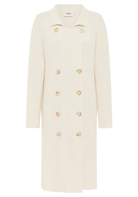 MOS The Label Tranquility Knit Coat Ivory  MOS THE LABEL  Klou Boutique