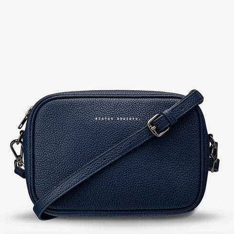 STATUS ANXIETY PLUNDER BAG NAVY  STATUS ANXIETY  Klou Boutique