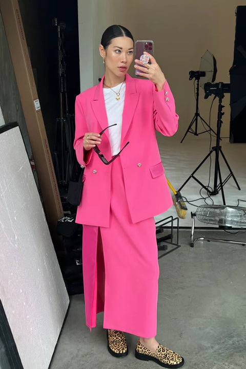 NEVERFULLY DRESSED Pink 54 Blazer  NEVER FULLY DRESSED  Klou Boutique