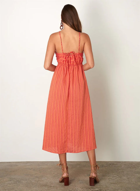 ESMAEE Somerset Dress Orange Stripe  ESMAEE  Klou Boutique