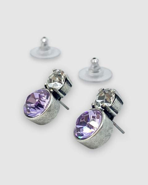 Peter Lang JANE Earrings - Crystal/violet  PETER LANG  Klou Boutique