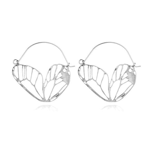 Monarch Butterfly Wing Earrings Silver  G x G  Klou Boutique
