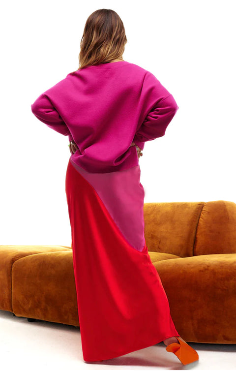 NEVERFULLY DRESSED Pink and Red Emmy Skirt  NEVER FULLY DRESSED  Klou Boutique