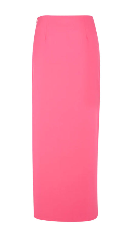 NEVERFULLY DRESSED Pink Maxi Split Skirt  NEVER FULLY DRESSED  Klou Boutique
