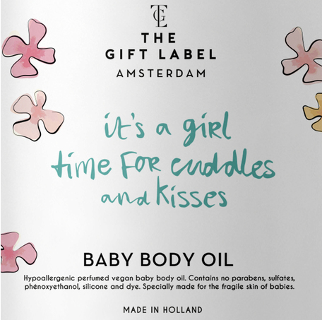 Its a girl time for cuddles and kisses baby body oil  THE GIFT LABEL GIFTWARE Klou Boutique